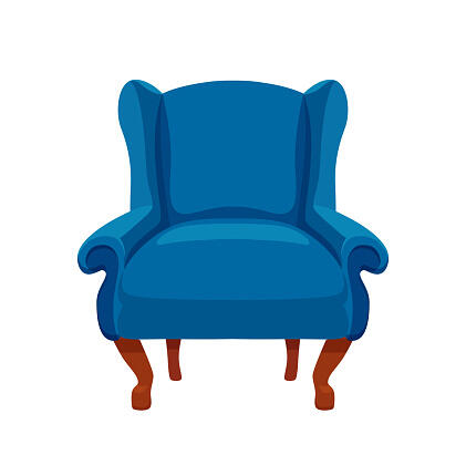 Armchair Colorful Cartoon Illustration Stock Illustration - Download Image Now - Armchair, Backgrounds, Beauty - iStock