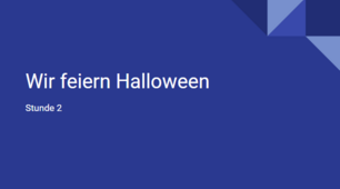 презентація для 8 (4) класу за темою "Wir feiern Halloween"