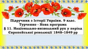 Презентація "Національно-визвольний рух у період Європейської революції 1848–1849 рр".