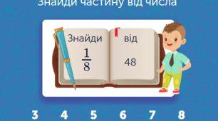 Знаходження частини від числа та числа за його частиною