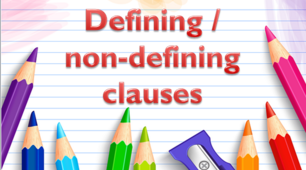 Defining/ non-defining clause