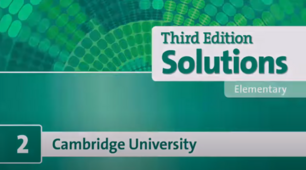 Solutions Elementary. Cambridge University