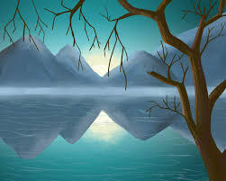 Рисуем пейзаж в холодных тонах.Масло - Demiart Photoshop