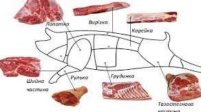 . Кулінарне розбирання і обвалювання свинячої, телячої і баранячої туш