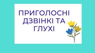 Дзвінкі та глухі приголосні. 5 клас. НУШ.