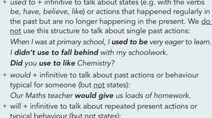 1.2 Present and Past habits