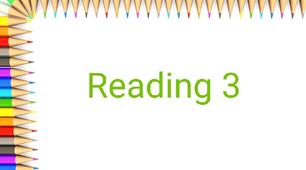 Дидактична картка  "Reading 3"