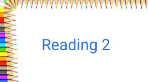 Дидактична картка  "Reading 2"