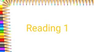 Дидактична картка  "Reading 1 "