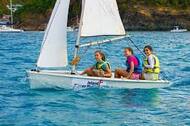 Caribbean Fun - Young Girls in a Sailing Boat Editorial Stock Photo - Image of tropical, sail: 50012618