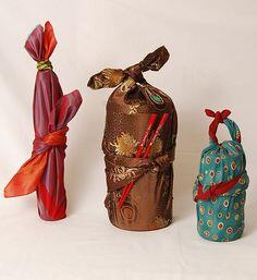3 furoshiki wraps by Alderspring Design, via Flickr