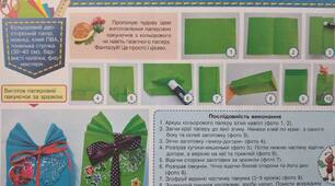 Конспект-конструктор уроку з дизайну і технологій 4 клас НУШ (Савченко) до альбома-посібника "Маленький трудівничок"Л.І.Роговська на тему" Подарунковий пакунок"