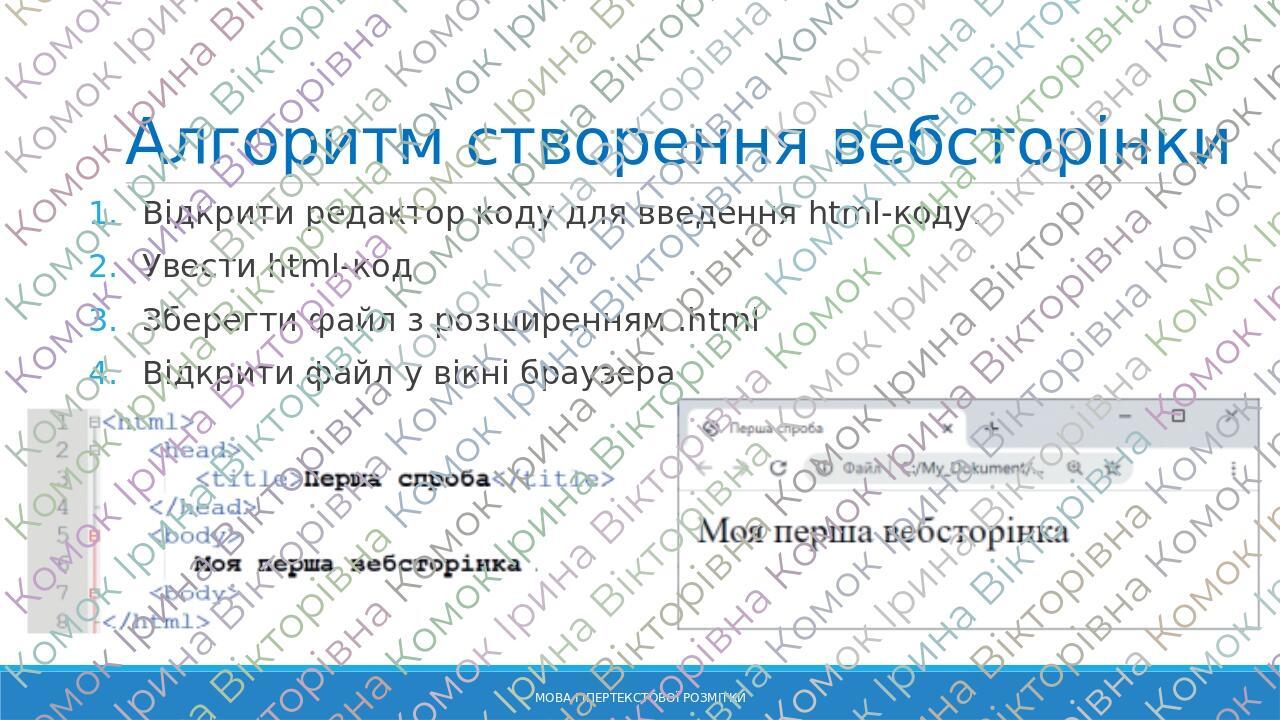 Структура HTML-документа. Форматування символів | Презентація. Інформатика