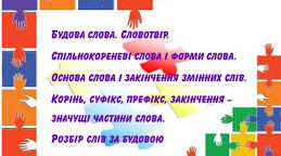 (Копія) Діагностувальна робота №2. Будова слова. Орфографія.