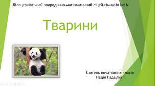 Презентація на тему ''ТВАРИНИ''