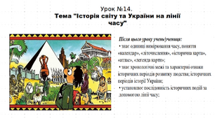 Презентація до уроку історії "Історія світу та України на лінії часу". 5 клас (НУШ). За підручником авторів Власов, Гирич, Данилевська.