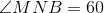 \angle MNB=60