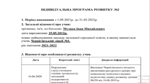 Зразок індивідуальної програми розвитку (ІПР) для дитини з порушенням слуху