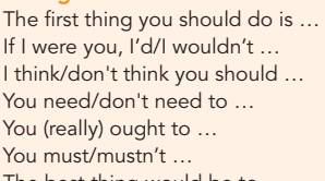 3.8 Asking for and giving advice