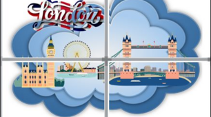 Постер Лондон з  4 частин