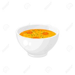 Bowl Of Soup - Get Well Soon. Vector Illustration Cartoon Flat Icon Isolated On White. Royalty Free SVG, Cliparts, Vectors, And Stock Illustration. Image 88760589.