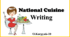 Презентація "National Cuisine. Writing"