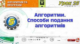 Відеоурок "Алгоритми. Способи подання алгоритмів"
