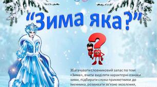 Дидактична гра "Зима яка?"
