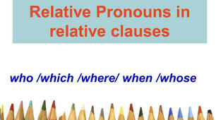 Relative pronouns