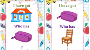 Гра "I have... Who has...?" на тему "School things"