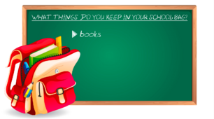[НУШ] Шаблон JAMBOARD, вправа "Things in My School Bag" (Unit 4, підручн. Дж. Коста, М. Вільямс)