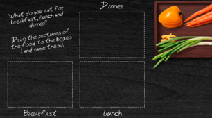 [НУШ] Шаблон JAMBOARD, вправа "Food" (Unit 6, підручн. Дж. Коста, М. Вільямс)