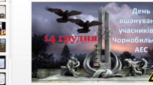 Презентація "День вшанування учасників на  Чорнобильській АЕС"