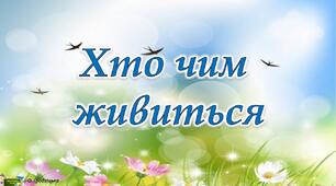 Хто чим живиться