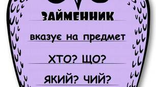 ЗАЙМЕННИК.  ОСОБОБІ ЗАЙМЕННИКИ.  4 клас