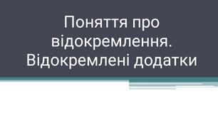 Поняття про відокремлення. Відокремлені додатки