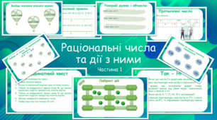 Картки з теми "Раціональні числа та дії з ними" частина 1
