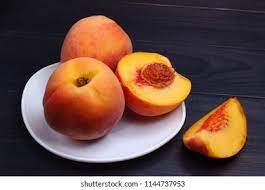 Few Peaches Plate On Dark Background Stock Photo 1144737953 | Shutterstock