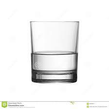 Low Half Full Glass of Water Isolated with Clipping Path Stock Image - Image of full, clear: 29088971
