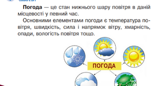 Погода. Прогноз погоди. Урок ЯДС 4 клас