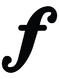 Black Flat Isolated Musical Symbol of Forte