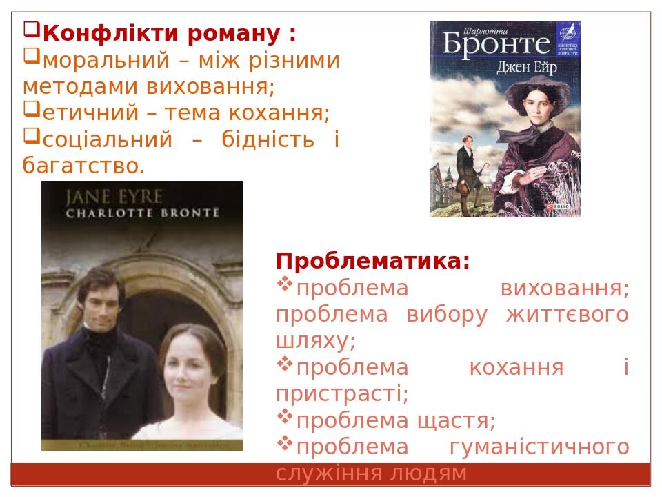 Шарлотта Бронте. "Джейн Ейр". Аналіз роману | . Зарубіжна література