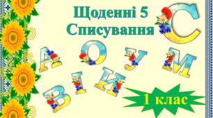 Щоденні 5. Списування. Літери м,н, в. 1 клас.