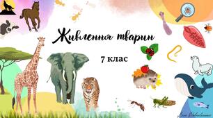 Живлення тварин. 7 клас