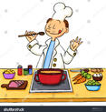 Cartoon Cook: стоковая иллюстрация, 89879185 | Shutterstock