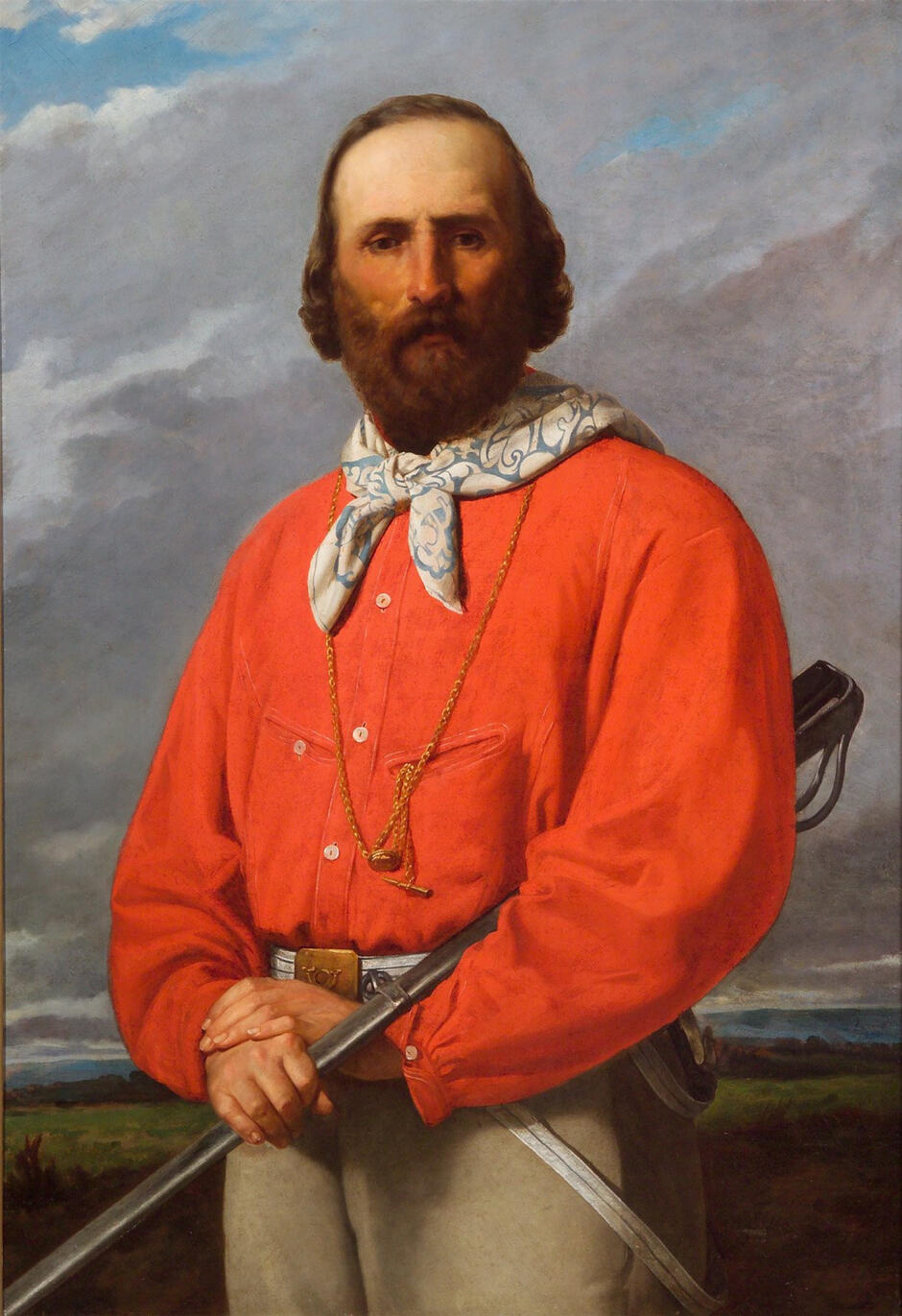 Сильвестро Лега - Портрет Джузеппе Гарибальди, 1861, 78×111 см: Описание произведения | Артхив
