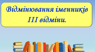 Презентація "Відмінювання іменників ІІІ відміни", 6 клас