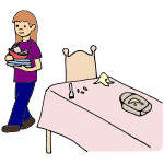 Clear the Table Stencil for Classroom / Therapy Use - Great Clear the Table Clipart