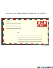 Address the envelope worksheet
