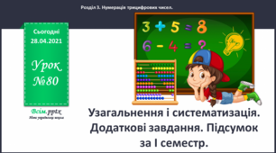 Узагальнення і систематизація знань